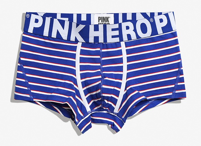 Мужские трусы Pink Hero синие/красные/белые полоски PH806-2