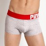 Мужские трусы Pink Hero серые в красный/белый горошек PH1284-3