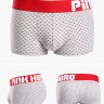 Мужские трусы Pink Hero серые в красный/белый горошек PH1284-3