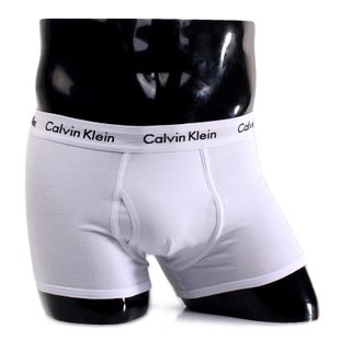 Трусы Calvin Klein 365 белые с белой резинкой A036