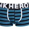 Мужские трусы Pink Hero черные/синие полоски PH806-4