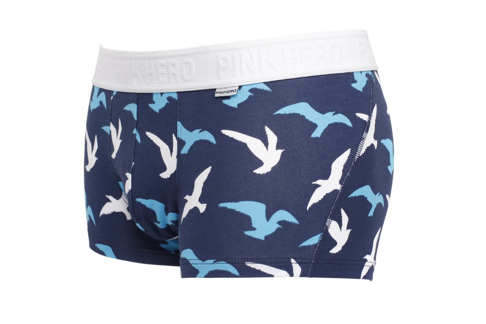 Мужские трусы Pink Hero синие с чайками PH1274-1