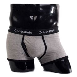 Трусы Calvin Klein 365 серые с черной резинкой A040