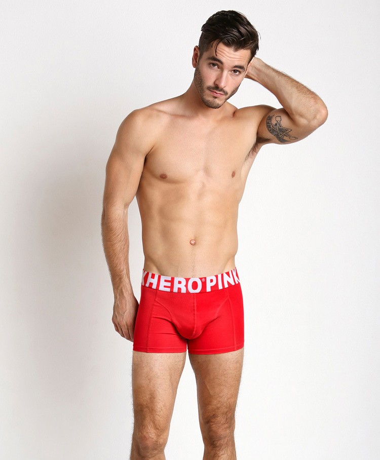 Мужские трусы Pink Hero красные удлиненные PH513-3