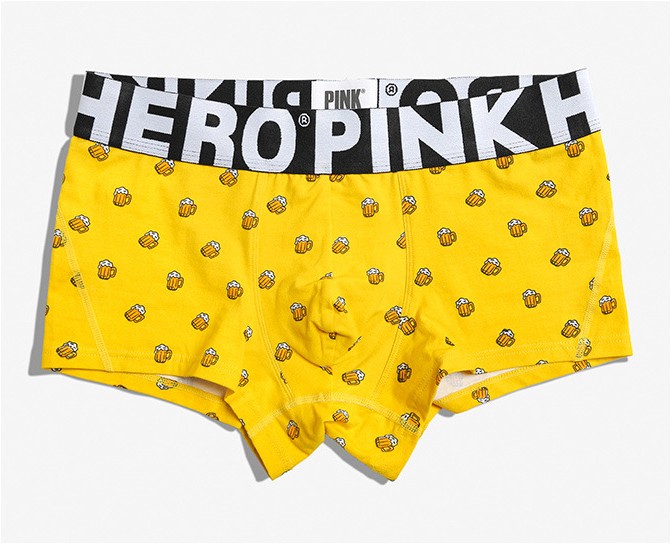 Мужские трусы Pink Hero желтые/пивная кружка PH804-2