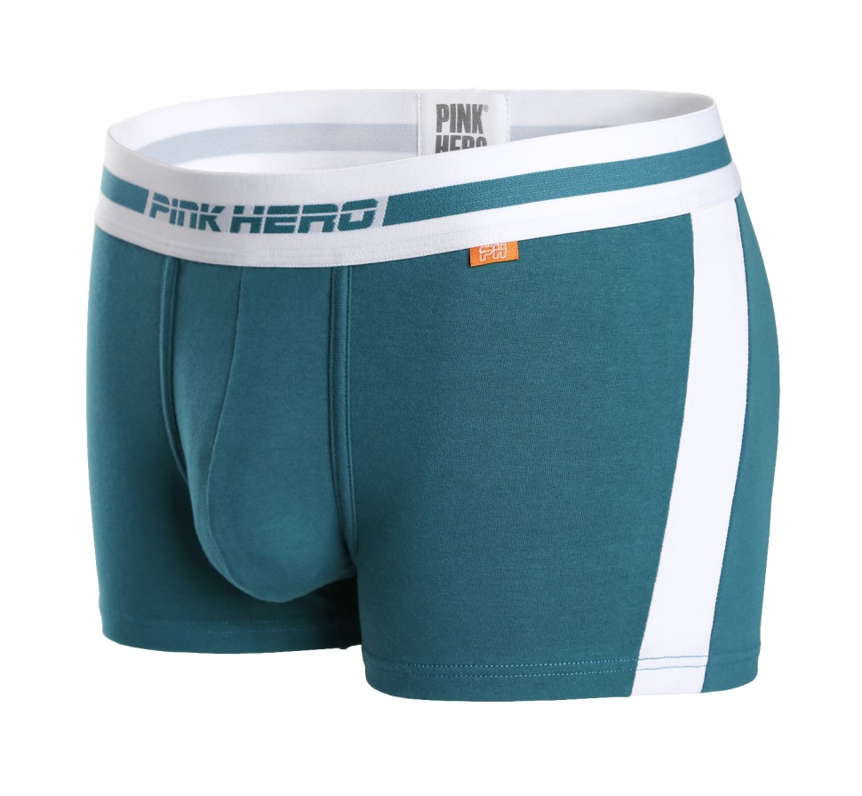 Мужские трусы Pink Hero зеленые с белой полосой PH525-3