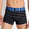 Мужские трусы Pink Hero черные/серые полоски удлиненные PH514-1
