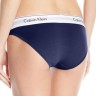 Женские трусы (плавки) Calvin Klein синие с белой резинкой B043