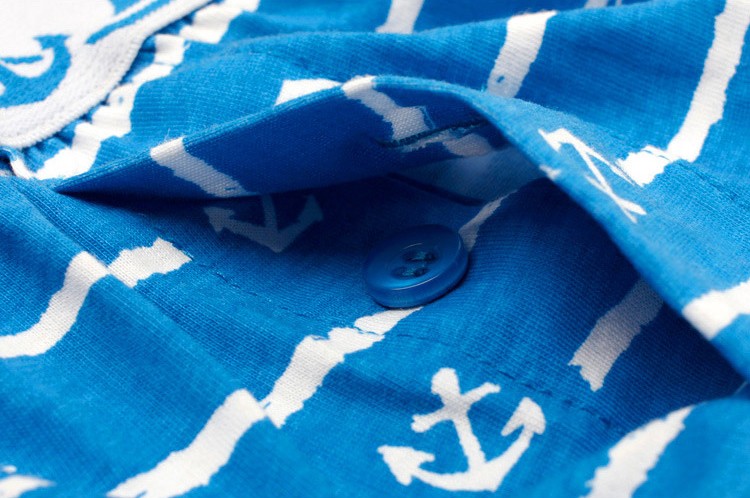 Мужские трусы Pink Hero голубые с якорями удлиненные PH1262-1