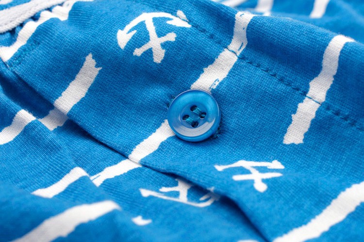 Мужские трусы Pink Hero голубые с якорями удлиненные PH1262-1