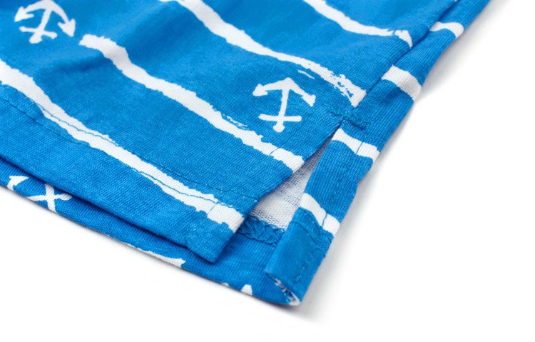 Мужские трусы Pink Hero голубые с якорями удлиненные PH1262-1