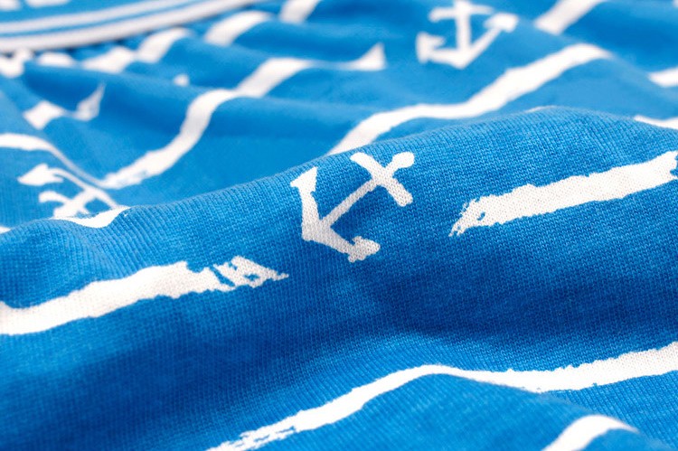 Мужские трусы Pink Hero голубые с якорями удлиненные PH1262-1