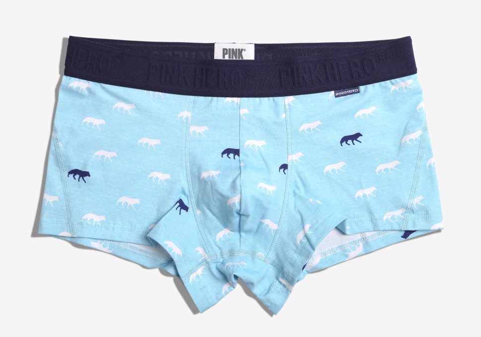 Мужские трусы Pink Hero голубые с волками PH1286-2