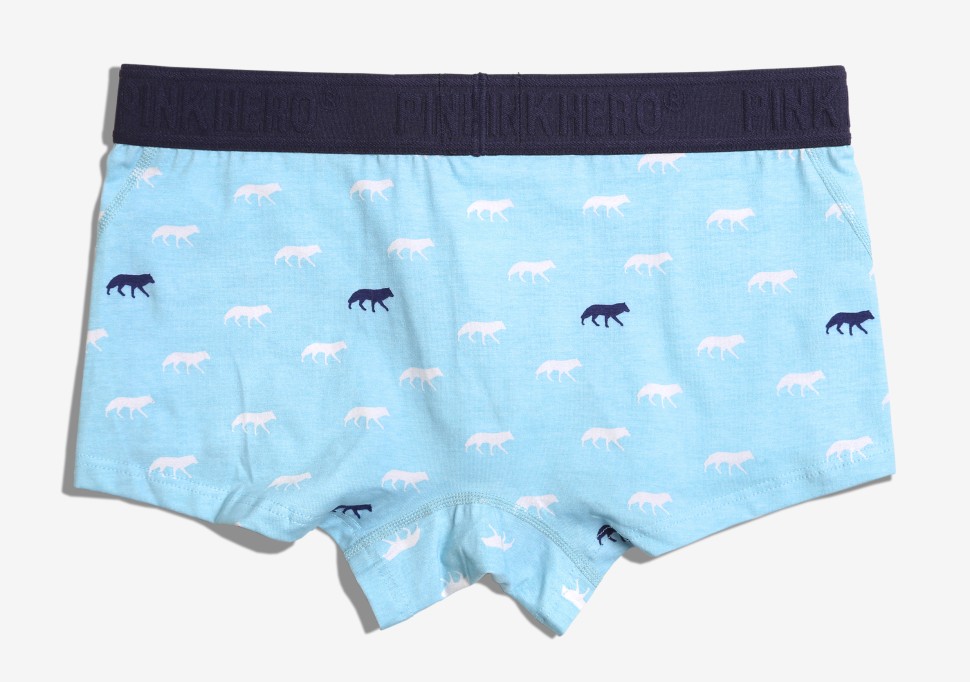 Мужские трусы Pink Hero голубые с волками PH1286-2