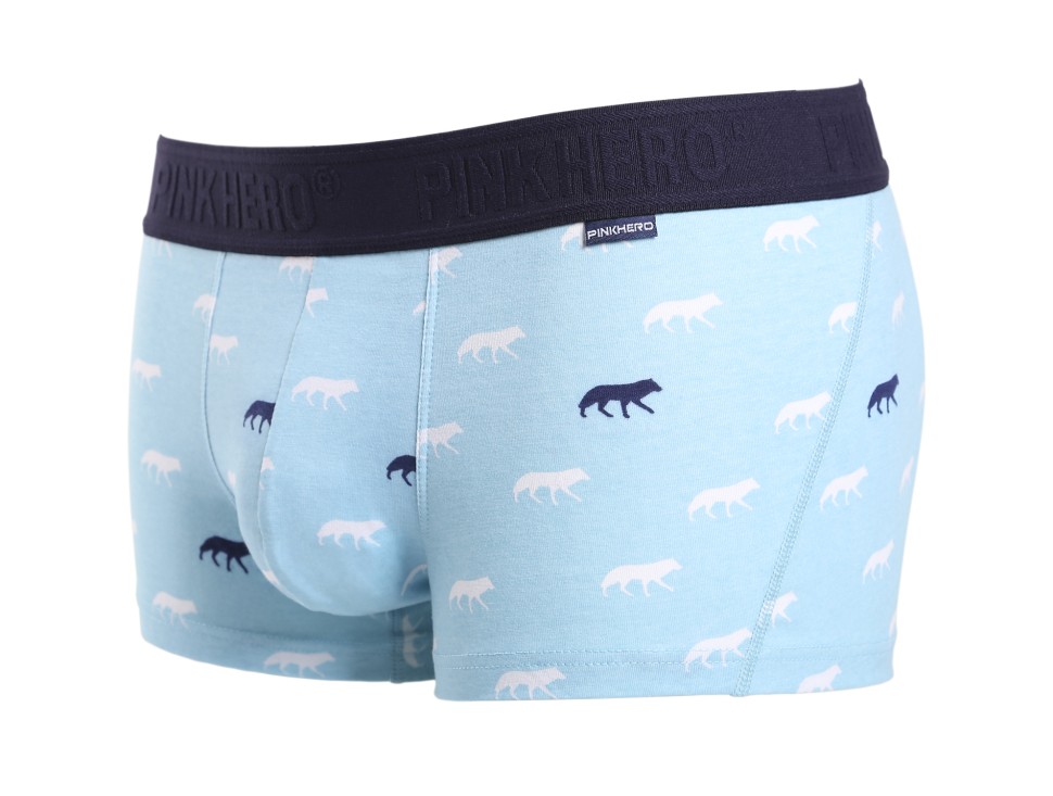 Мужские трусы Pink Hero голубые с волками PH1286-2