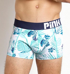 Мужские трусы Pink Hero белые с цветами PH512-2