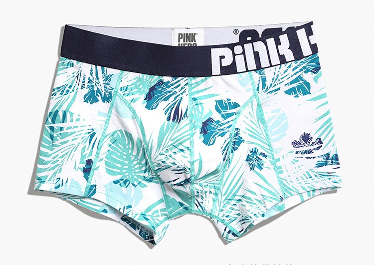Мужские трусы Pink Hero белые с цветами PH512-2