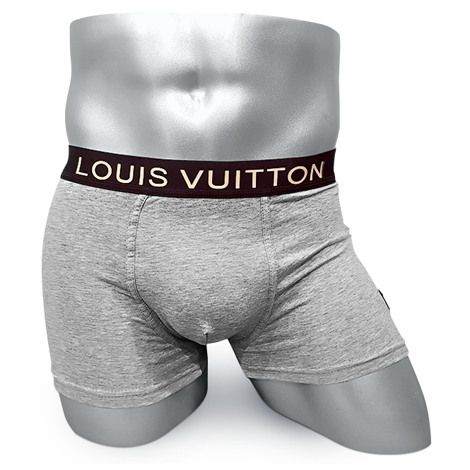 Мужские трусы Loius Vuitton серые LV02