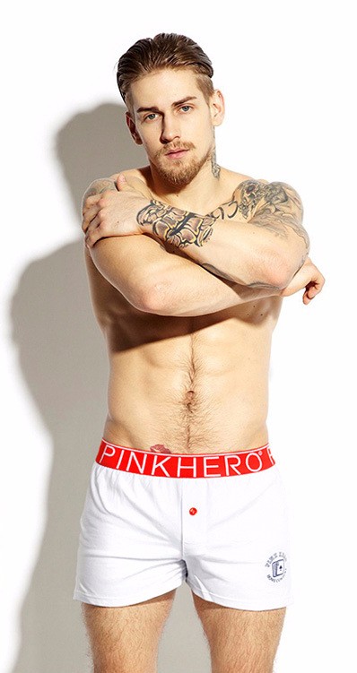 Мужские трусы Pink Hero белые удлиненные PH1279-4