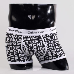 Трусы Calvin Klein 365 черные/белые буквы A058