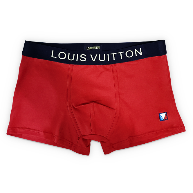 Мужские трусы Loius Vuitton красные LV05