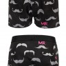 Мужские трусы Pink Hero черные с усами удлиненные PH1268-3