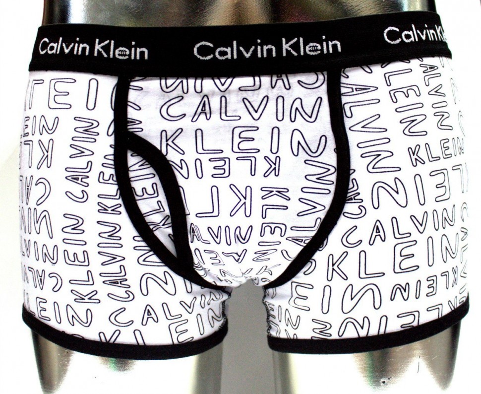 Трусы Calvin Klein 365 белые/черные буквы A061