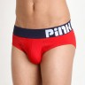 Мужские брифы Pink Hero красные с синей резинкой PH1280-2