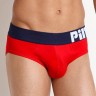 Мужские брифы Pink Hero красные с синей резинкой PH1280-2