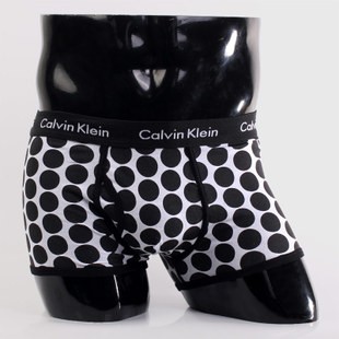 Трусы Calvin Klein 365 белые/черный горох A062
