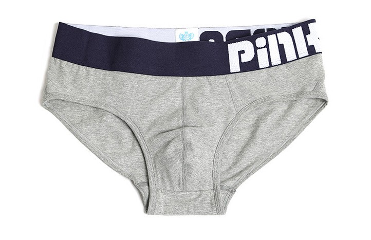 Мужские брифы Pink Hero серые с синей резинкой PH1280-3