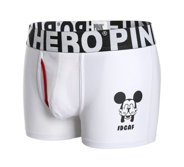 Мужские трусы Pink Hero белые IDGAF PH522-6