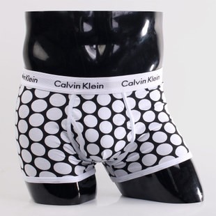 Трусы Calvin Klein 365 черные/белый горох A063