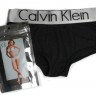 Женские шортики Calvin Klein черные с серебряной резинкой Steel B027