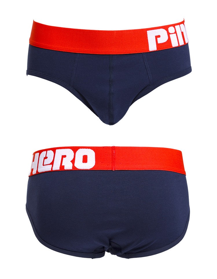 Мужские брифы Pink Hero синие с красной резинкой PH1280-4