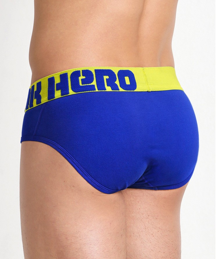 Мужские брифы Pink Hero голубые с желтой резинкой PH1280-6