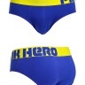 Мужские брифы Pink Hero голубые с желтой резинкой PH1280-6