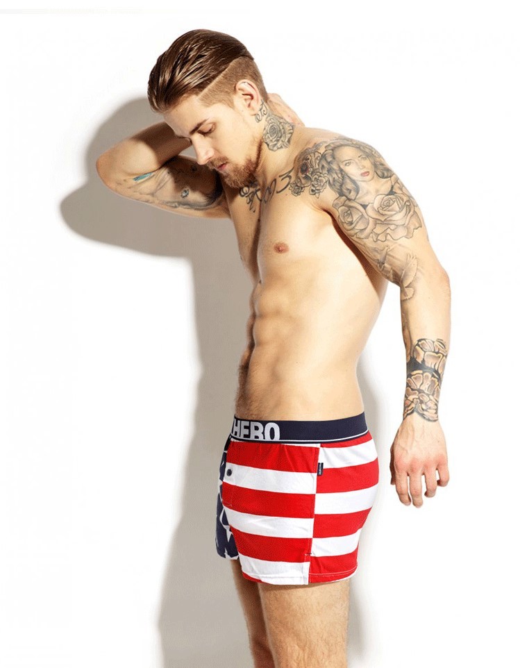 Мужские трусы Pink Hero с флагом удлиненные PH1275-1