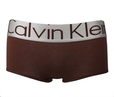 Женские шортики Calvin Klein коричневые с серебряной резинкой Steel B030