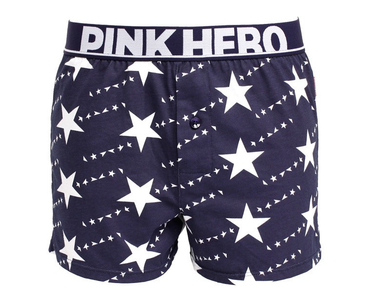 Мужские трусы Pink Hero темно-синие со звездами удлиненные PH1275-2