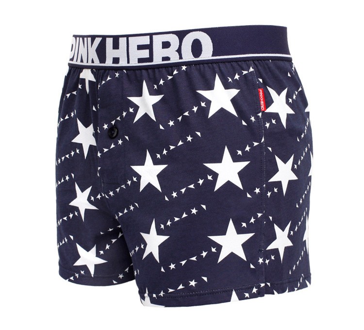 Мужские трусы Pink Hero темно-синие со звездами удлиненные PH1275-2
