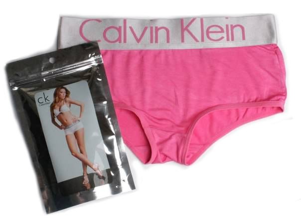Женские шортики Calvin Klein розовые с серебряной резинкой Steel B031