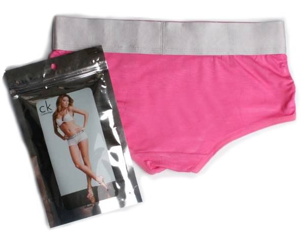 Женские шортики Calvin Klein розовые с серебряной резинкой Steel B031