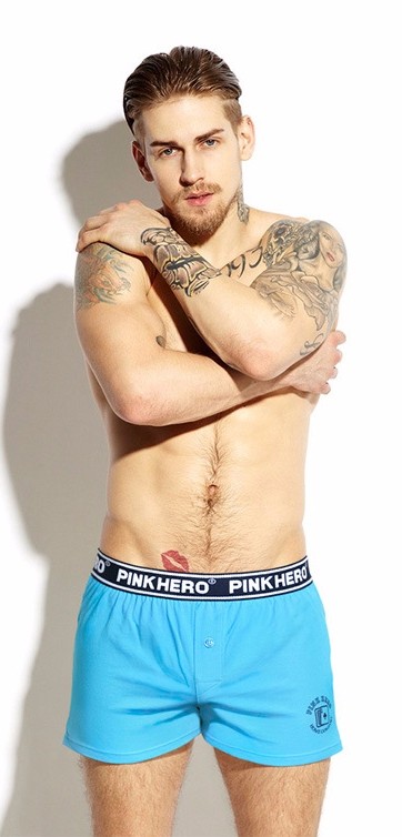 Мужские трусы Pink Hero голубые удлиненные PH1279-8