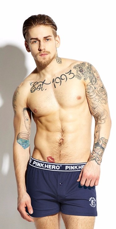 Мужские трусы Pink Hero темно-синие удлиненные PH1279-6