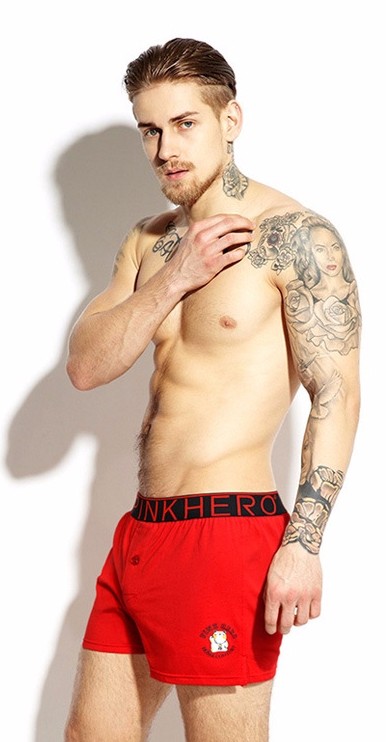 Мужские трусы Pink Hero красные удлиненные PH1279-2