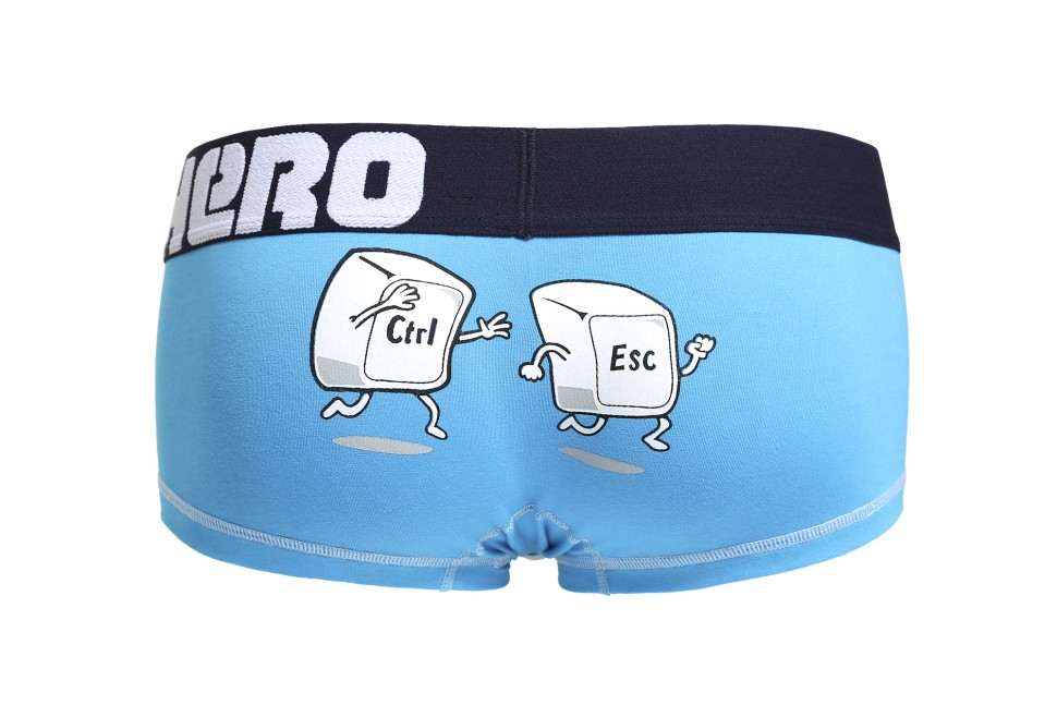 Мужские укороченные боксеры Pink Hero голубые Ctrl Esc PH1276-6