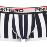 Мужские укороченные боксеры Pink Hero темно-синие/белые вертикальные полоски PH1212-1