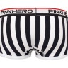 Мужские укороченные боксеры Pink Hero темно-синие/белые вертикальные полоски PH1212-1